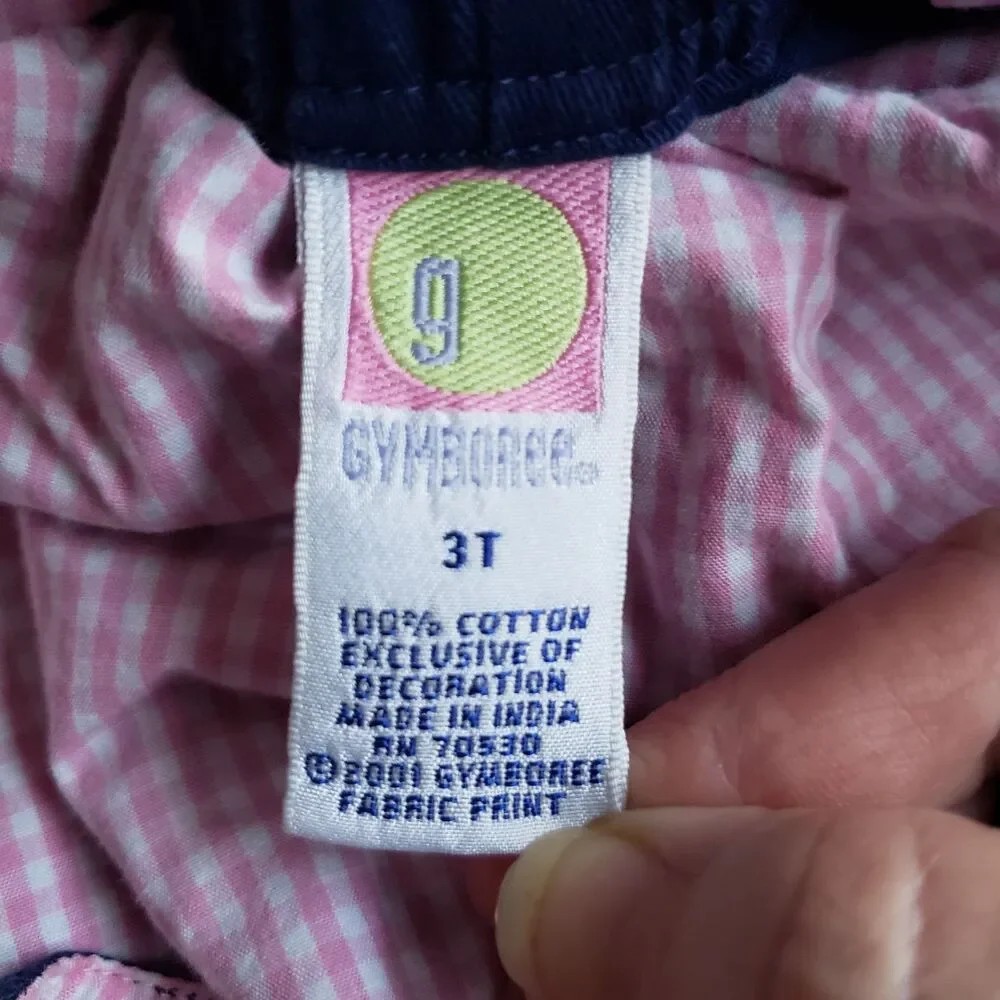 Vintage Gymboree Flower Power Embroidered Overalls Sz 3t Spring/Cottage